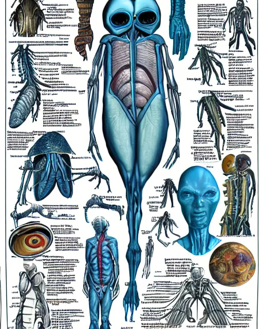 Image similar to anatomy of aliens book page