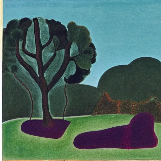 Image similar to A Landscape by Charles Addams and Milton Avery