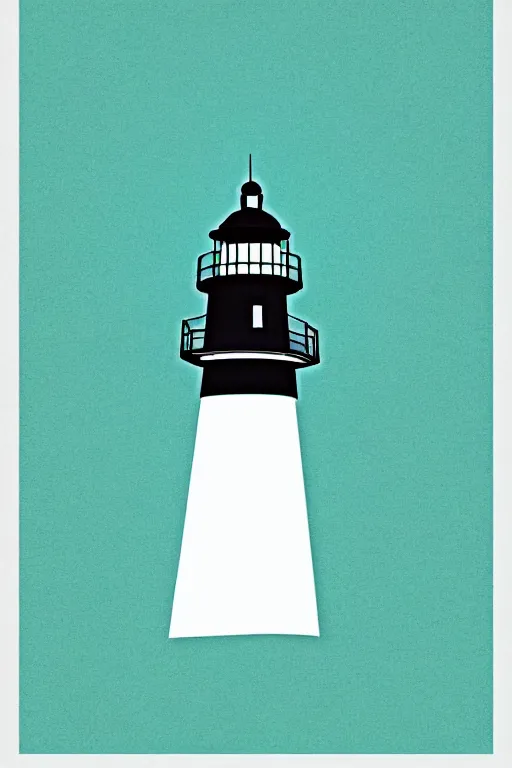 Image similar to minimalist boho style art of a lighthouse
