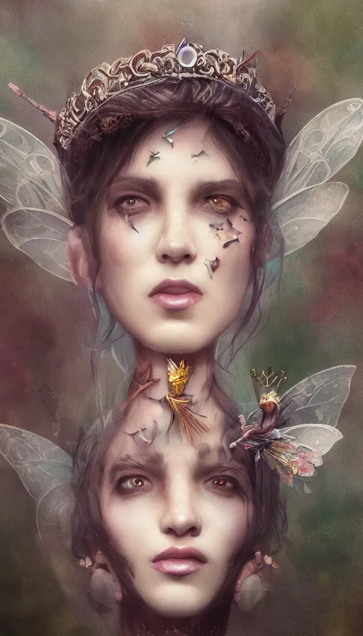 Image similar to queen of the faeries, ultra real, trending on ArtStation