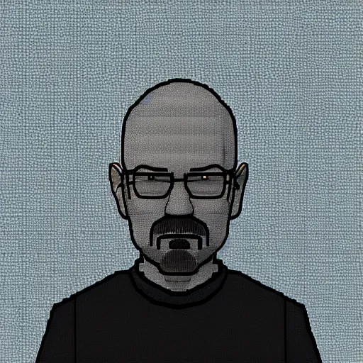 Image similar to walter white in minecraft