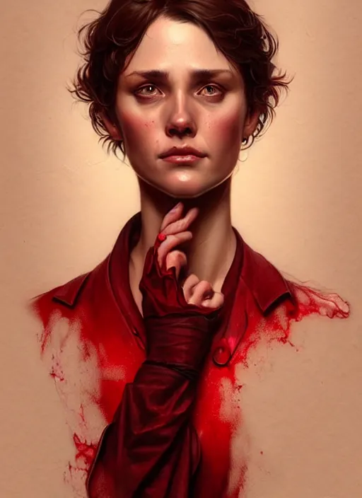 Image similar to ultra realistic illustration, will graham. dark red, blood, intricate, highly detailed, digital painting, artstation, concept art, smooth, sharp focus, illustration, art by artgerm and greg rutkowski and alphonse mucha and wlop