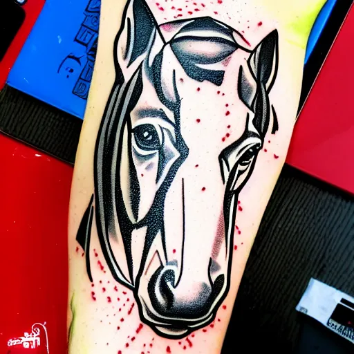 a-portrait-of-bojack-horseman-tattoo-design-stable-diffusion