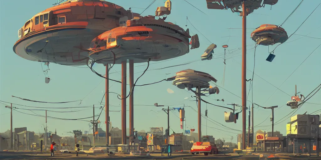 Image similar to Louisville Kentucky by Goro Fujita and Simon Stalenhag , 8k, trending on artstation, hyper detailed, cinematic