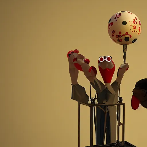 Prompt: CGI puppet show with ray tracing on