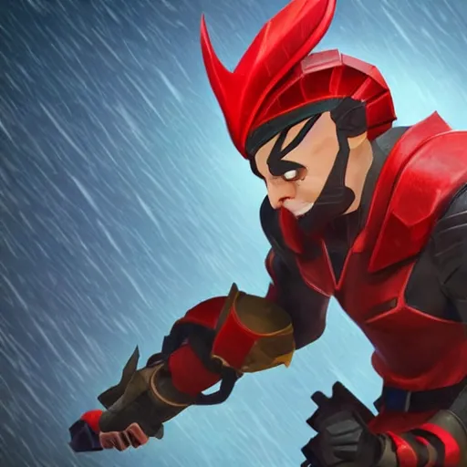 Image similar to Darius from league of legends as a risk of rain 2 character