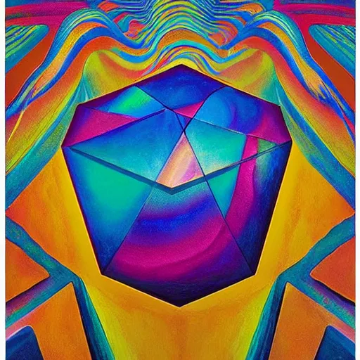 Image similar to geometric iridescent glowing rivulet hexagon tiger vinegar can scrapbook, by raphael and zdzisław beksinski and mikhail larionov, detailed painting, mixed media, dc comics