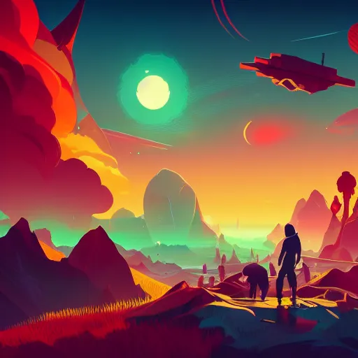 Image similar to i wonder how long this channel will last for no mans sky anton fadeev asher brown durand 8 k resolution