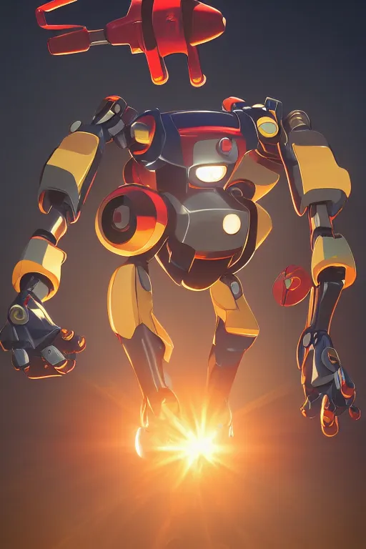 Image similar to metabots medabots medarotto medarot robot minimalist comics, behance hd by jesper ejsing, by rhads, makoto shinkai and lois van baarle, ilya kuvshinov, rossdraws global illumination ray tracing hdr radiating a glowing aura