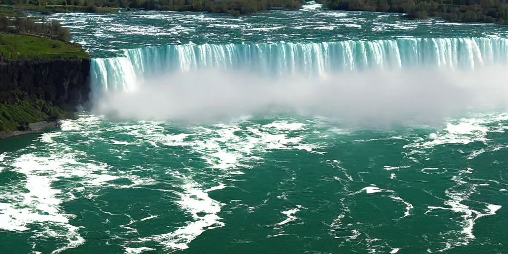 Prompt: niagara falls by tibor nagy