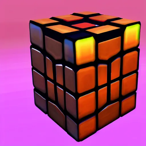 Prompt: oiled magic cube, the sims 4