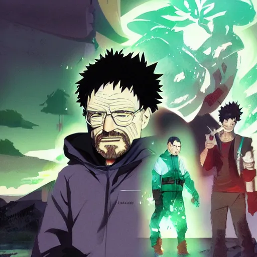 Image similar to Walter White, Greg Rutkowski, Izuku Midoriya