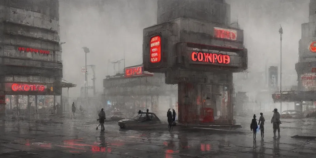 Prompt: a highly detailed epic cinematic concept art CG render digital painting artwork: Tokyo gas station, fog. By Greg Rutkowski, in the style of Francis Bacon and Syd Mead and Norman Rockwell and Beksinski, open ceiling, highly detailed, painted by Francis Bacon and Edward Hopper, painted by James Gilleard, surrealism, airbrush, Ilya Kuvshinov, WLOP, Stanley Artgerm, very coherent, triadic color scheme, art by Takato Yamamoto and James Jean