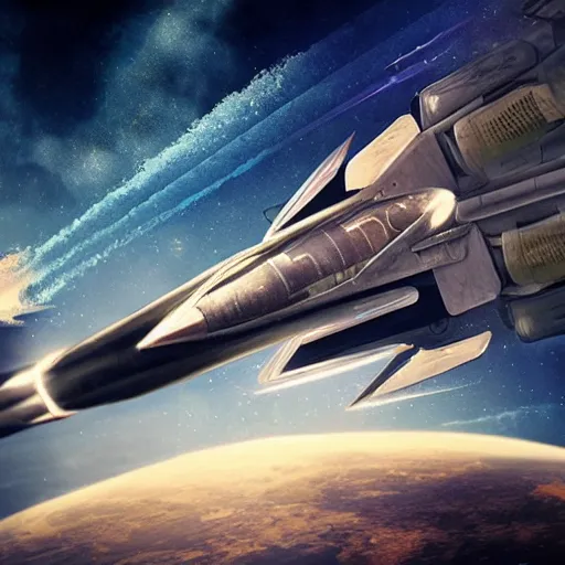 Prompt: retro sci-fi rocketship, cinematic, cinematic lightning, concept art, photography composition, f16