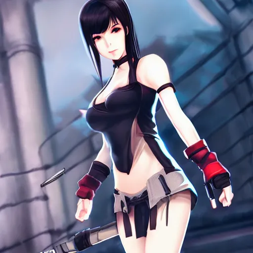 Image similar to alternate outfit of tifa lockhart by wlop, rossdraws, mingchen shen, bangkuart, sakimichan, yan gisuka, jeongseok lee, artstation, 4k