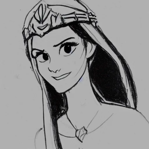 Image similar to milt kahl sketch of victoria justice as princess padme from star wars episode 3