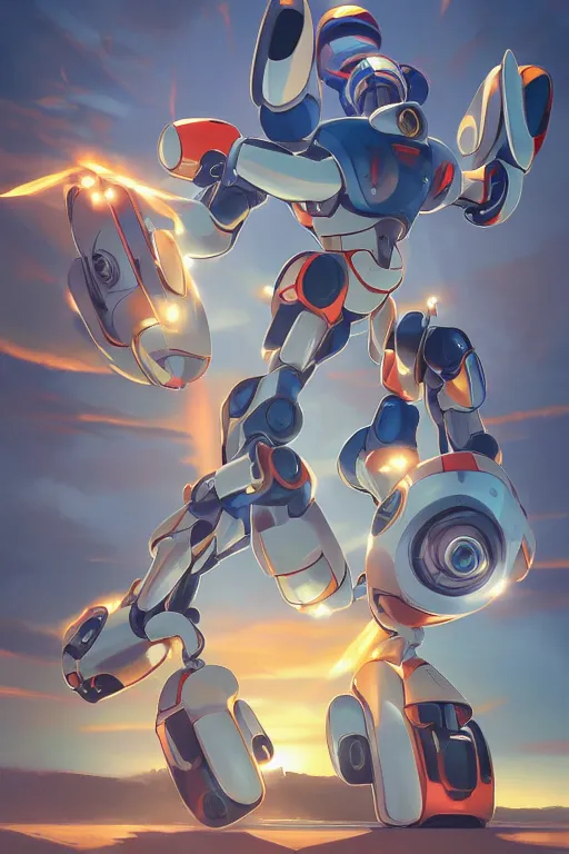 Image similar to metabots medabots medarotto medarot robot minimalist comics, behance hd by jesper ejsing, by rhads, makoto shinkai and lois van baarle, ilya kuvshinov, rossdraws global illumination ray tracing hdr radiating a glowing aura