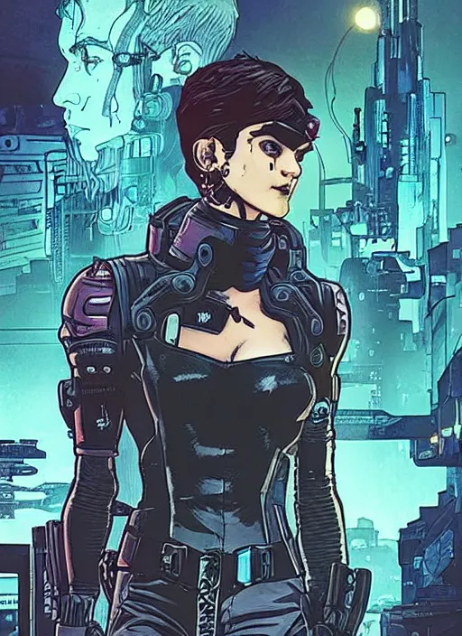 Image similar to cyberpunk selina kyle. portrait by ashley wood and alphonse mucha and laurie greasley and josan gonzalez and james gurney. splinter cell, apex legends, rb 6 s, hl 2, d & d, cyberpunk 2 0 7 7. realistic face. character clothing. vivid color. dystopian setting.