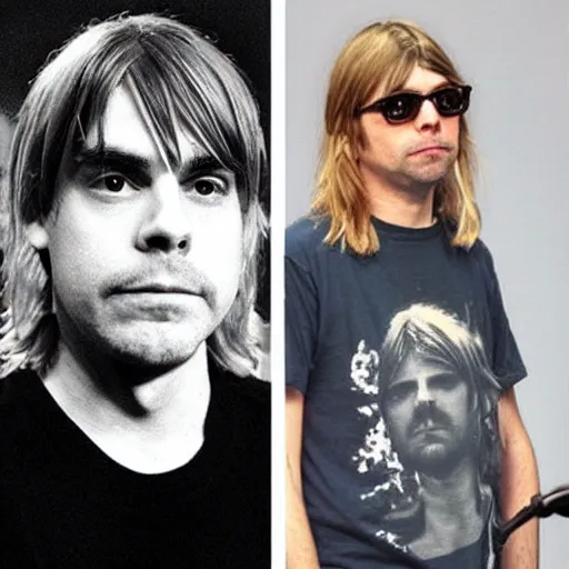 Image similar to rivers cuomo and kurt cobain are the same person