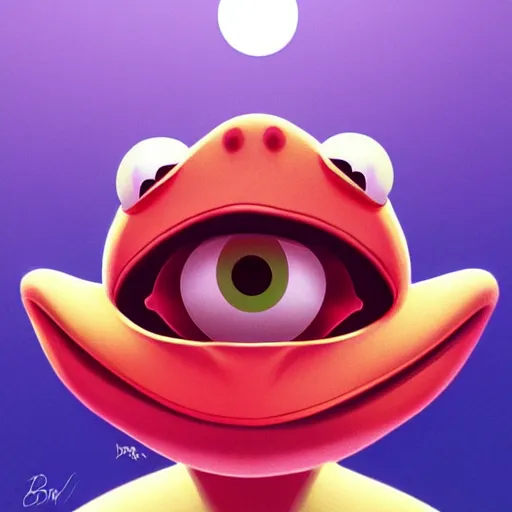 Image similar to face icon stylized minimalist kermit the frog 1 9 8 2, loftis, cory behance hd by jesper ejsing, by rhads, makoto shinkai and lois van baarle, ilya kuvshinov, rossdraws global illumination