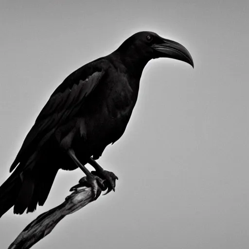 Image similar to photo of a crow holding a knife