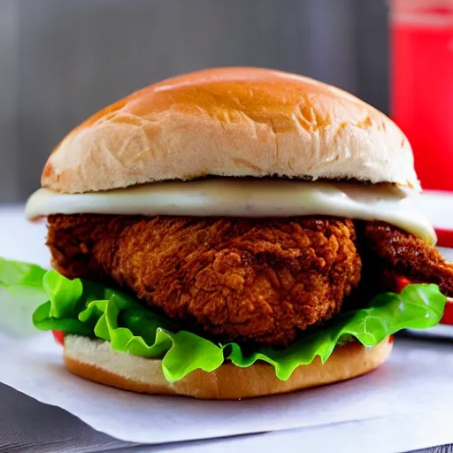 Image similar to fried chicken sandwich burger