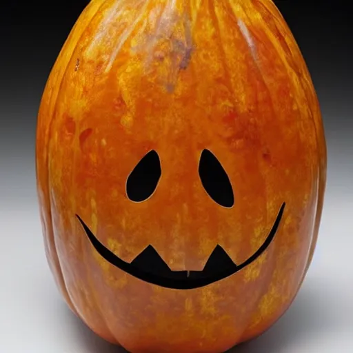 Image similar to gourd shaped like the face of amber heard hybrid intercross mix as a gourd