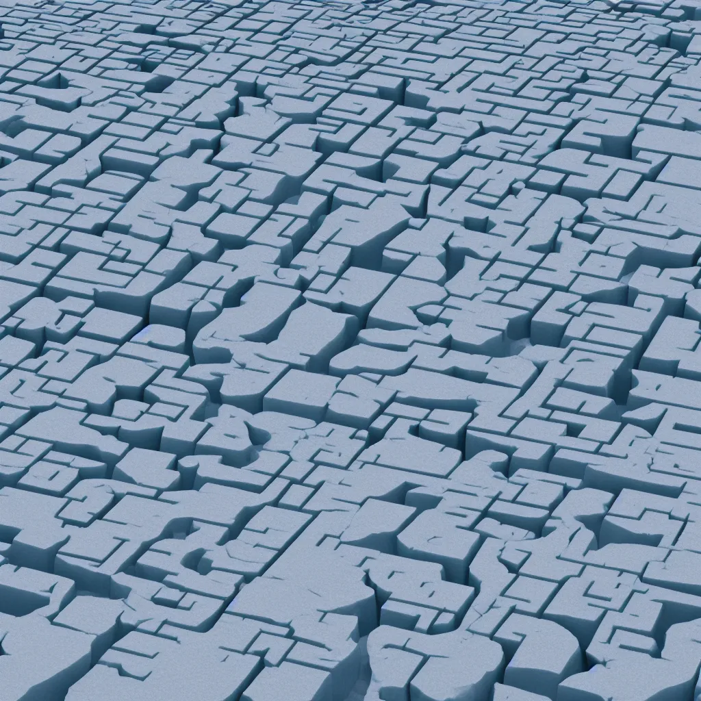 Image similar to wimmelbilder maze ice sheets in the arctic, unreal engine, octane render, isometric, very sharp