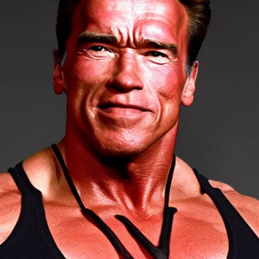 Prompt: arnold schwarzenegger as black egg