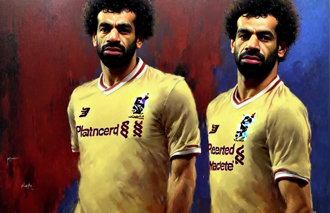 Prompt: portrait of mohamed salah!!!!!!!!!!!!!!!!!!!!!!!!!!!, detailed face, detailed painting,, epic lighting, by ilya repin, phil hale and kent williams