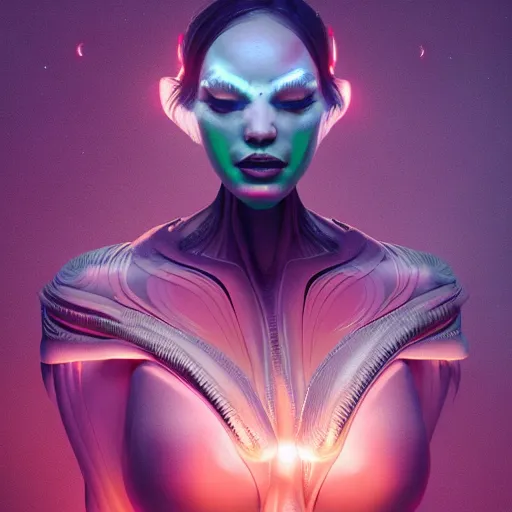Image similar to the most gorgeous alien woman, intricate artwork by tooth wu and wlop and beeple. octane render, trending on artstation, greg rutkowski very coherent symmetrical artwork. cinematic, hyper realism, high detail, octane render