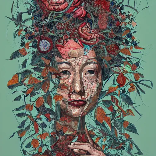 Image similar to helen the bean queen, an ultrafine detailed painting by james jean, behance contest winner, vanitas, angular, altermodern