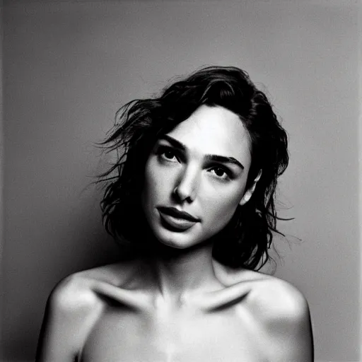 Image similar to intimate portrait of gal gadot by richard avedon