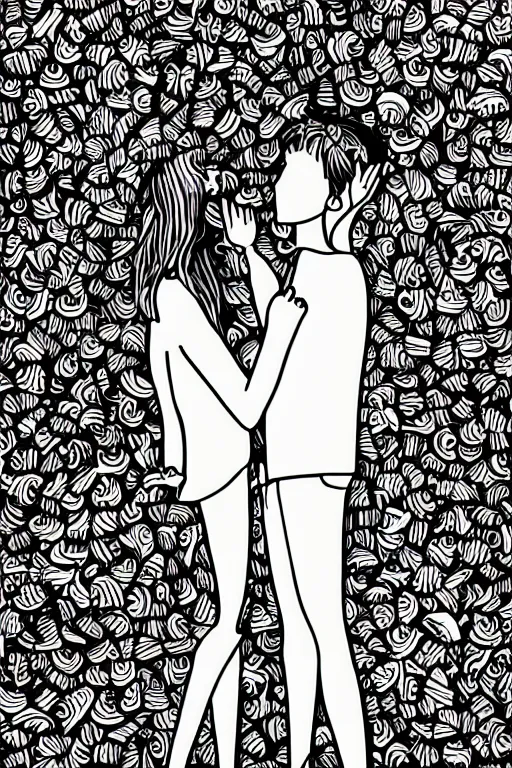 Image similar to black and white illustration, creative design, what it feel like to be loved