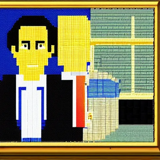 Prompt: seinfeld pixel art