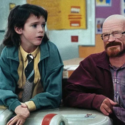 Prompt: Robin williams as walter white elementary school prequel