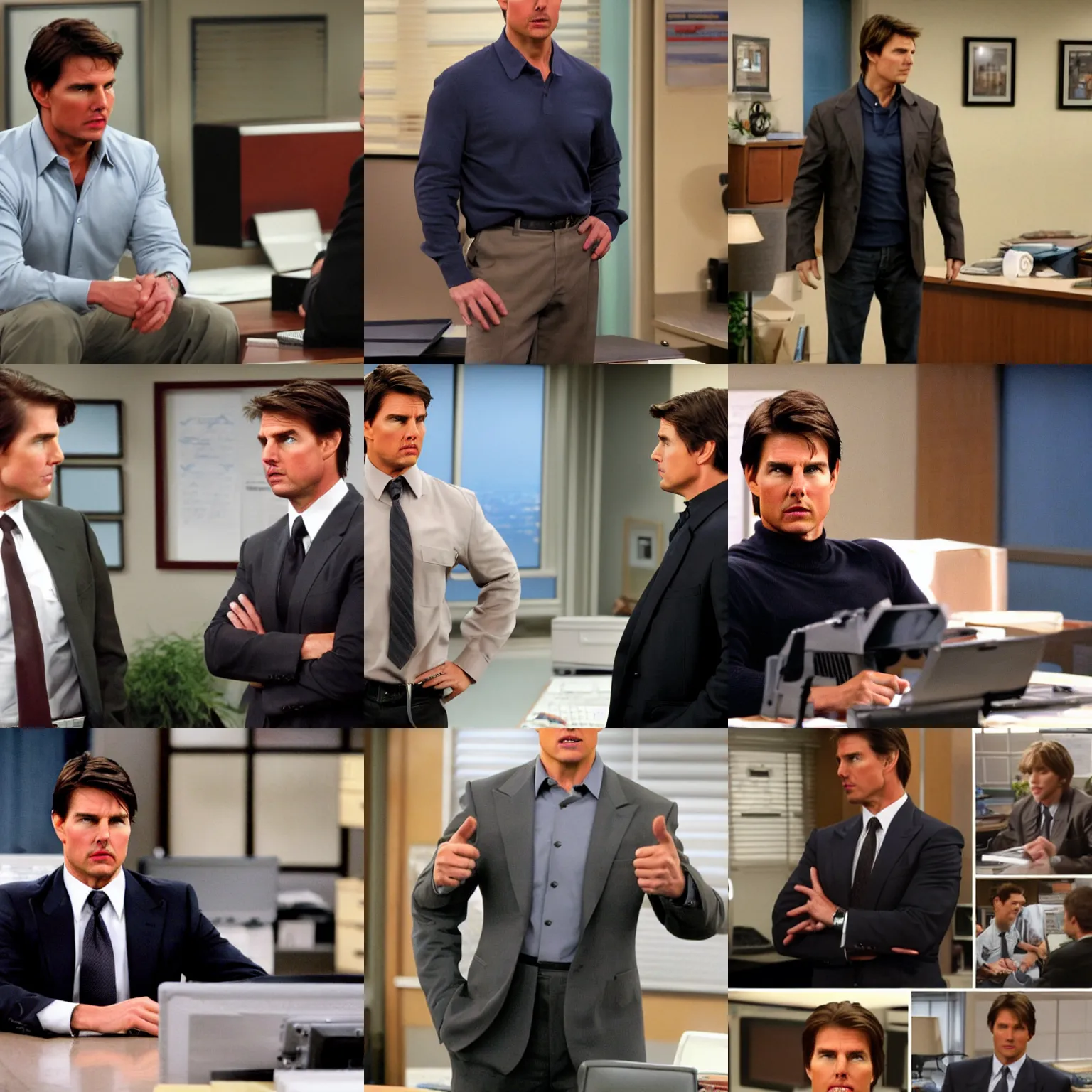 Prompt: tom cruise on the office show