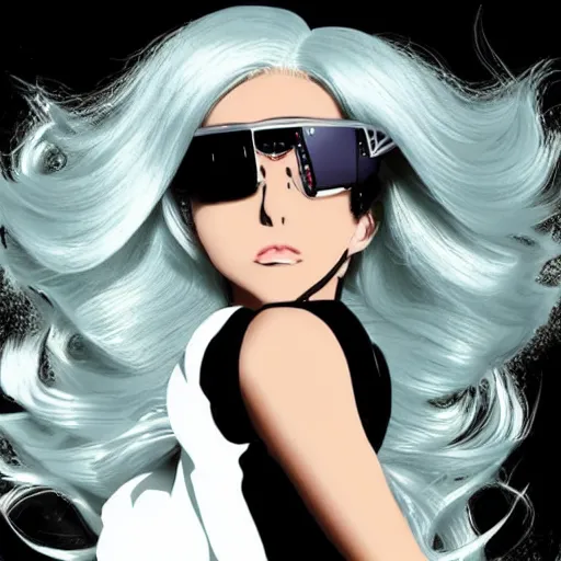 Image similar to anime version of lady gaga