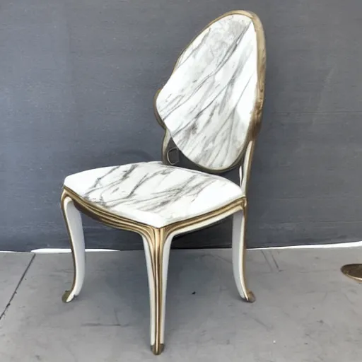 Image similar to photo of chair made out of luxury marble,