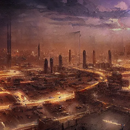 Prompt: the city of erbil by greg rutkowski