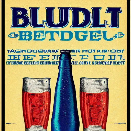 Image similar to retro bud light poster