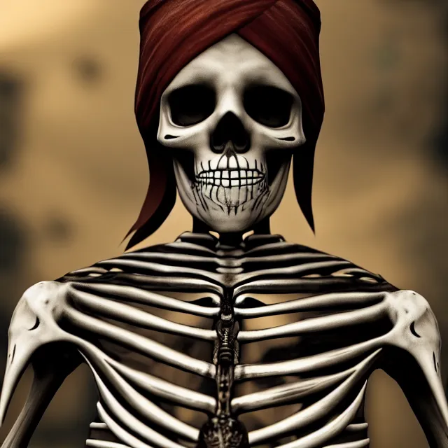 Image similar to perfectly centered close up portrait, skeleton pirate, highly detailed, character concept, unreal engine 5, candid photography, by anne stokes