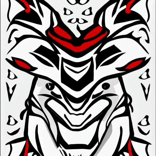 Prompt: ovids black and white and red color scheme raven , high quality art in the style of pacific northwest HAIDA art,