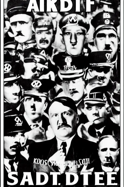 Image similar to Adolf Hitler rap battle poster