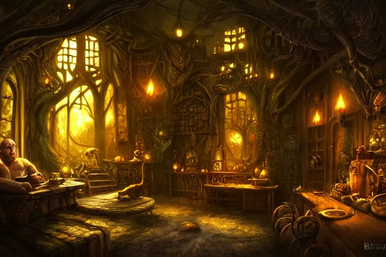 Image similar to an elaborate and detailed scene from salamandastron by brian jacques, detailed, fantasy concept art, cinematic lighting, beautiful