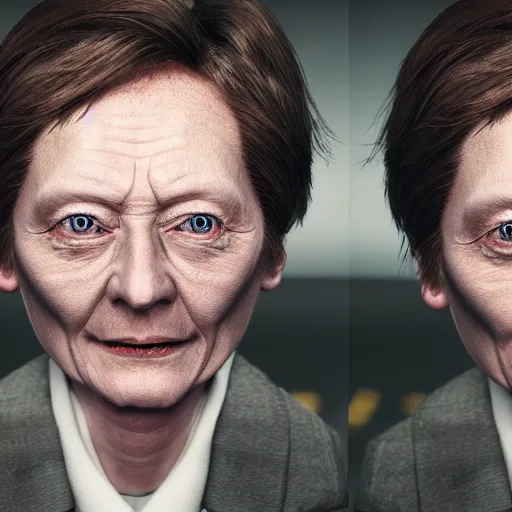 Prompt: Limmy with Margaret thatchers body, realistic artstyle, wide shot, dramatic lighting, octane render, hyperrealistic, high quality, highly detailed, HD, beautiful, cinematic, 8k, unreal engine, facial accuracy, symmetrical