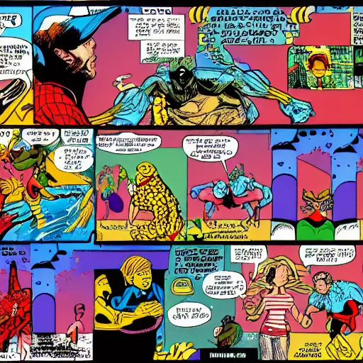 Image similar to on this episode of FloridaMan, comic book style, digital art
