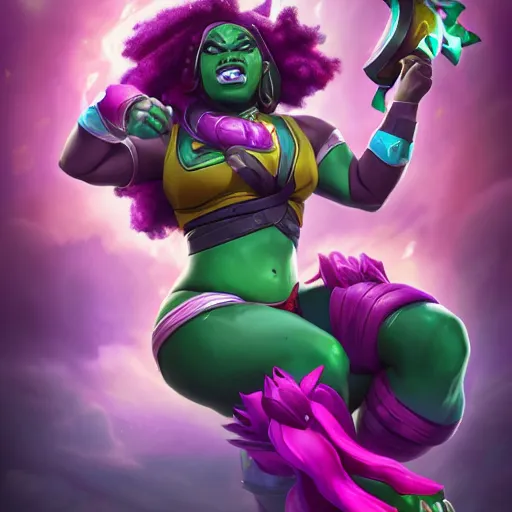 Illaoi from league of legends, Stable Diffusion