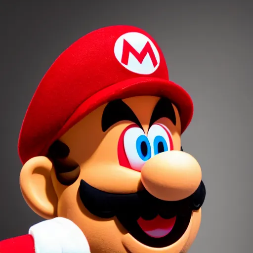 Prompt: mario as a puppet, still from sesame street, 4 k extremely detailed photography