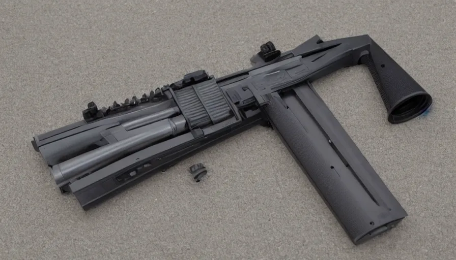 Image similar to a side view of futuristic gun design